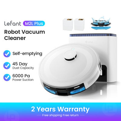 Robot aspirador y fregador Lefant M2L PLUS, con sistema de autolimpieza, potencia de succión de 6000 Pa, láser DTOF Avant