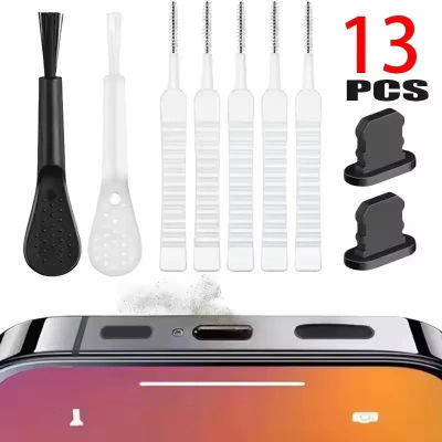 Kit de Limpieza para Altavoces y Puertos de Carga de Teléfonos Móviles, Cepillo para Auriculares, Compatible con iPhone 16, 15, 14, Samsung y Xiaomi