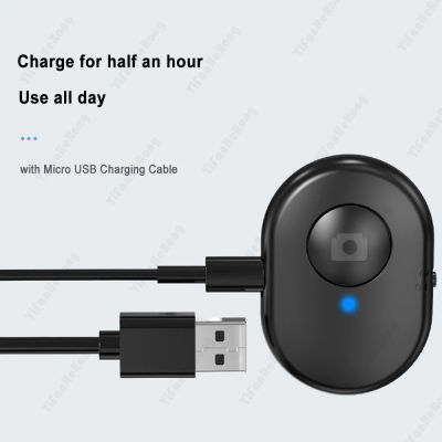 Mini retardador inalámbrico recargable, Compatible con Bluetooth 4,0, obturador de palo de Selfie con botón de interruptor de foto, controlador de Selfie