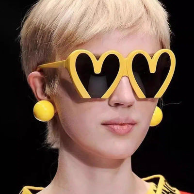 Gafas de Sol Vintage con Forma de Corazón para Mujer y Hombre, Gafas de Sol Redondas Retro para Mujer ﻿ Gafas de Sol para Hombre
