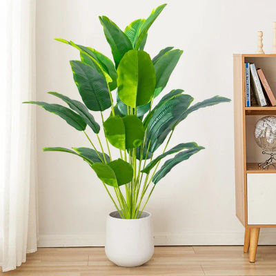 1 Pieza de Planta Artificial, Palmera Tropical Grande, Hojas de Plátano Falsas, Tacto Real, Plástico, Monstera, para Decoración de Hogar, Jardín y Fiestas