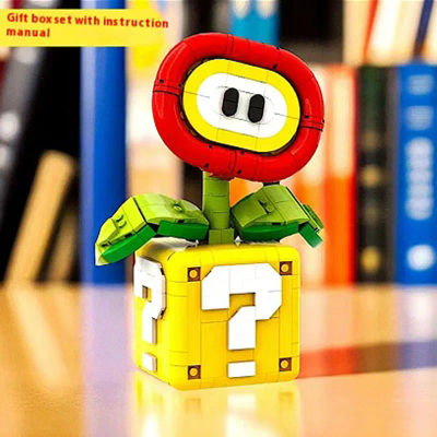 Nuevo 2025 MOC Mario Chomper planta modelo ajuste llama flor ensamblado bloques de construcción ladrillo niños juguetes educativos niños Navidad