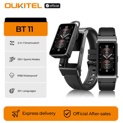 OUKITEL BT11 Smartwatch Auriculares Bluetooth 2 en 1, monitoreo de salud 24 horas, pantalla AMOLED de 1,47", reloj deportivo resistente al agua