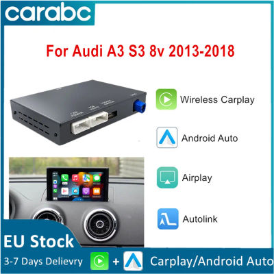 CARABC CarPlay inalámbrico y Android Auto para Audi A3 8v 2013-2018 con Mirror Link, AirPlay, Bluetooth, función de navegación GPS