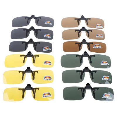 1/2/4 Uds gafas de sol polarizadas Clip gafas Clip conducción gafas de visión nocturna UV400 sombrilla al aire libre claridad gafas de sol Clip