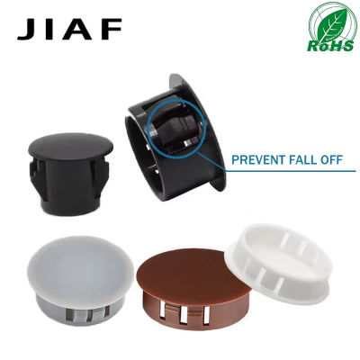 10 Uds. Tapones de plástico con orificio a presión, tapones con orificios para tornillos negros, cubierta de sujeción, tapones de bloqueo, tapones de plástico blancos para muebles de gabinete tapones