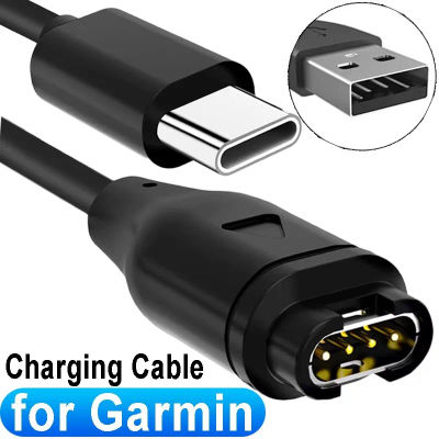 Cargador USB Tipo-C Universal para Relojes Garmin, Cable de Carga USB-A USB-C para Fenix 5 5S 5X Plus 6 6S 6X Pro 7 7S 7X