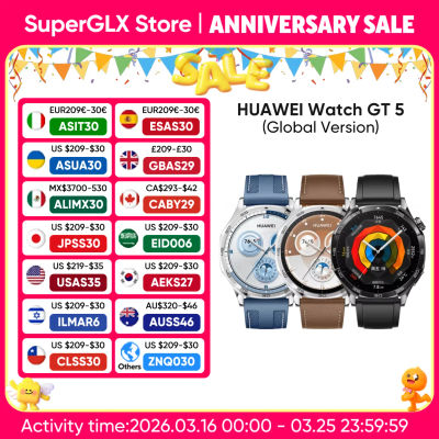 Versión global HUAWEI WATCH GT 5 Smartwatch Pantalla AMOLED 41 mm / 46 mm Mapa incorporado Replay Messaje Compatible con iOS y Android