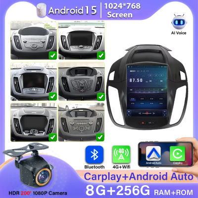Android 16 para Ford Kuga 2 Escape 3 2012-2019, Pantalla de Video Carplay, Radio para Auto, 4G Wifi, Autoradio, Monitor, GPS, Navegación