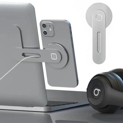 Soporte magnético para teléfono portátil, Monitor de ordenador, teléfono móvil lateral delgado y plegable para iPhone 14 13 12 Series, funda y todos los teléfonos, 2025
