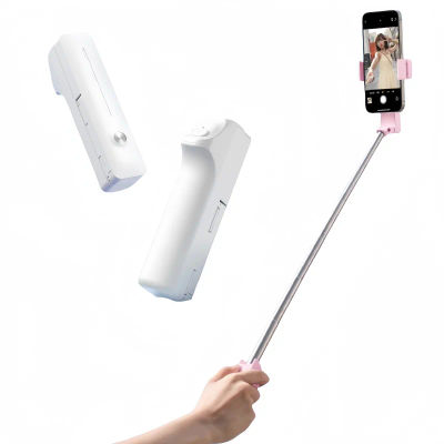 Mini palo selfie Bluetooth, 360 ° Soporte para teléfono plegable giratorio para transmisión en vivo y fotografía telefónica (compatibilidad universal)