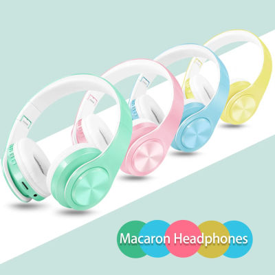 Auriculares Estéreo Refleshing Macaron, Auriculares Bluetooth Inalámbricos Manos Libres Universales para Dispositivos Inteligentes, Móviles, TV, PC, Tabletas