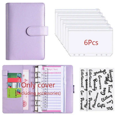 Carpeta económica A6, planificador de cuero PU, bolsillos, hojas de presupuesto de gastos, sistema organizador de sobres de efectivo con cremallera transparente, 2026