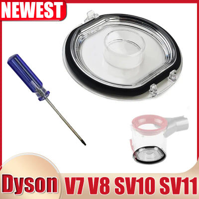 Tapa de contenedor de polvo, cubierta de suelo de cubo y anillo de sellado para aspiradora Dyson V7 V8 SV10 SV11, repuesto de taza de polvo