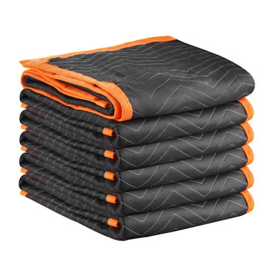 SucceBuy - Mantas de Mudanza de 6/12 Piezas, 72x40/80 Pulgadas, Mantas de Embalaje con Relleno de Algodón, Tela No Tejida, Manta Acolchada para Envío