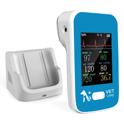 Monitor Veterinario Sinohero, Oxímetro de Pulso Portátil, Múltiples Signos Vitales, 6 Parámetros, Monitor de Pacientes Veterinarios