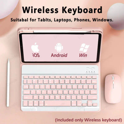 Teclado inalámbrico compatible con Bluetooth para tableta Android iOS, ultrafino, 78 teclas, recargable, portátil, diseño compacto para iPad