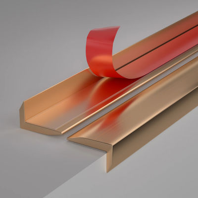 Tira protectora de esquina de pared en forma de L de Metal, pegatina de borde envolvente de ángulo recto para decoración de muebles del hogar, 10 hojas