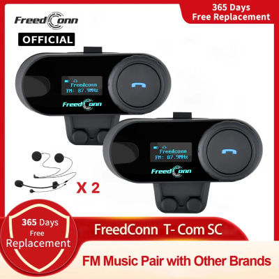 FreedConn-intercomunicador Bluetooth para motocicleta, auriculares inalámbricos para casco, interfono con pantalla LCD, FM