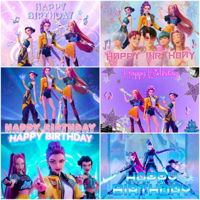 Fondo Temático de Kpop para Decoración de Fiestas de Cumpleaños, Fondo Rosa para Niñas, Bonito Banner de Ídolos, Artículos para Baby Shower, Accesorios para Fotografía