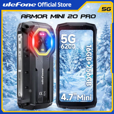 【Estreno Mundial】Ulefone Armor Mini 20 Pro 5G, Teléfono Resistente de 4.7 Pulgadas, Cámara Nocturna de 64MP, Teléfono Inteligente Android 14, Batería de 6200mAh, Teléfono Móvil LE