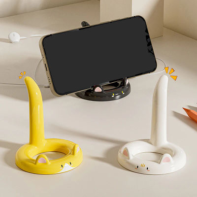 Soporte para teléfono móvil con forma de gato de dibujos animados, minisoporte creativo para teléfono móvil de escritorio, se puede utilizar como adorno decorativo