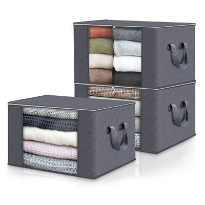 Bolsa de almacenamiento de ropa de gran capacidad, contenedores de almacenamiento de manta plegables para organizar el armario del dormitorio, 1/3/6 Uds.