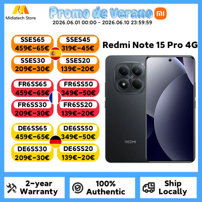 Versión Global Redmi Note 15 Pro, Teléfono Inteligente 4G, Cámara Principal de 200MP con OIS, Batería de 6500mAh y 45W, Pantalla de 6.77" y 120Hz, Teléfono Móvil Xiaomi
