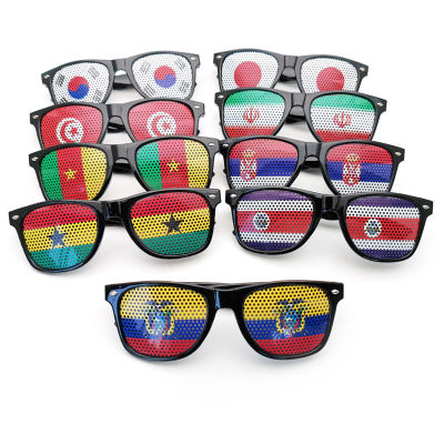 Nuevas gafas de sol unisex con diseño de bandera para mujeres y hombres, gafas decorativas, monturas de gafas para fiestas, gafas de sol de 42 países