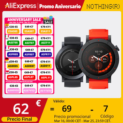 Versión global CMF Watch 3 Pro Smartwatch 1,43 pulgadas AMOLED hasta 13 días Batería GPS dual Llamadas Bluetooth con reducción de ruido