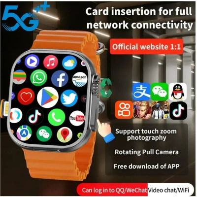 4G Android Smartwatch DW100 nueva llamada Global desbloqueo de huellas dactilares 4G tarjeta SIM 2,29 pulgadas AMOLED Video Chat WIFI GPS aplicación descarga