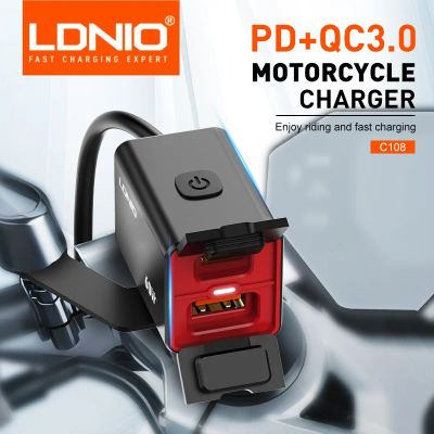 LDNIO motocicleta USB C cargador rápido PD + QC3.0 60W enchufe impermeable tipo C teléfono móvil 12V/24V adaptador de cargador montado en vehículo