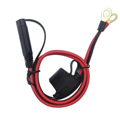 Cable de carga para terminal de batería de motocicleta, cable de extensión rápida SAE con fusible de 10A, conector O, adaptador de cargador de batería