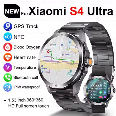 2025 nuevo para Xiaomi S4 Ultra reloj inteligente hombres AMOLED deporte al aire libre NFC GPS pista ritmo cardíaco impermeable Bluetooth llamada Smartwatch