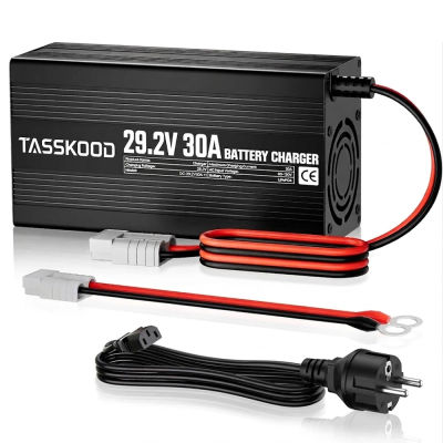 Cargador de batería inteligente de 29,2 V 30A AC-DC LiFePO4 cargador inteligente de batería de litio para batería de fosfato de hierro y litio de 24 voltios 8S