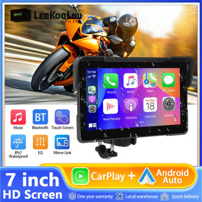 REPRODUCTOR DE CarPlay para motocicleta, pantalla de 7 pulgadas, Bluetooth 5,0 Dual, inalámbrico, Carplay y Android, pantalla impermeable IP67