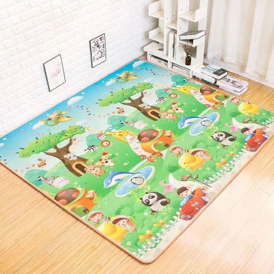 Alfombra de juegos para bebés, alfombra de animales de doble cara para niños, juguetes educativos para niños, suelo suave, alfombra para gatear, juego de actividades, gimnasio