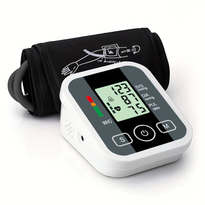 Monitor Digital de Presión Arterial para Brazo, Tensiómetro Automático, Esfigmomanómetro Médico de Pulso, Funciona con Batería