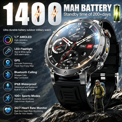 Reloj Inteligente TANK Ultra 2026, Nuevo, con Batería Grande de 1400mAh, GPS, Linterna, Llamadas Bluetooth, Resistente al Agua, Deportivo, Militar, para Hombre