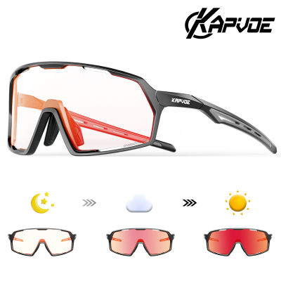 Nuevas gafas fotocromáticas de ciclismo KAPVOE para hombres y mujeres, gafas de sol deportivas, gafas de bicicleta de montaña y carretera, gafas de ciclismo UV400