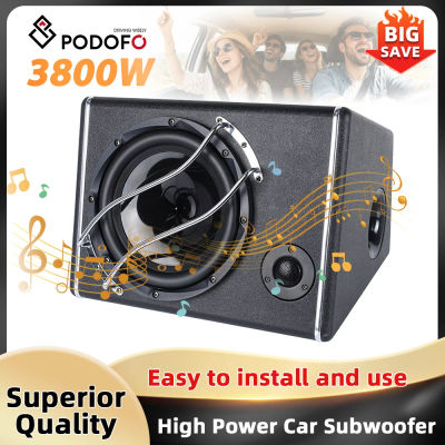 Podofo 3800W 40Hz-20KHz Sonido Estéreo Mejorado para Automóvil, Audio Potenciado con Bajos, Altavoz de Rango Completo, Woofer para Automóvil, Audio Musical Estéreo Automotriz, Bajos para Auto