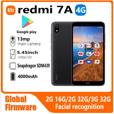 Xiaomi-teléfono inteligente Redmi 7A, dispositivo con firmware Global, 4G, 5,45 pulgadas, 1440x720, 13MP, Qualcomm, Snapdragon 439, reconocimiento facial, usado