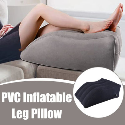 Almohada para pies, almohadas ligeras para piernas, almohada de cuña, almohada inflable para piernas, soporte portátil para cojín de rodilla de PVC
