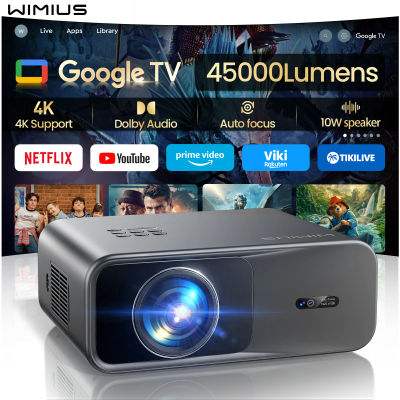 Wimius 1200ANSI 4K proyector Google TV láser WiFi6 1080P Full HD 20W altavoces proyectores de películas de cine en casa para proyector Netflix