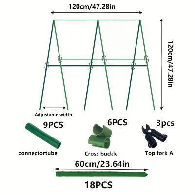 18 estacas de soporte multiusos para plantas de 11 mm, resistentes, para vegetales y enredaderas, para tomates, pepinos xs63-fro
