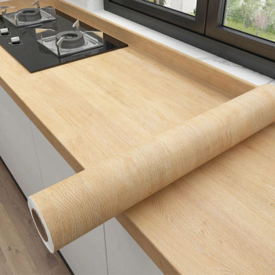 Papel tapiz autoadhesivo impermeable de PVC, rollos de pared para muebles, gabinetes, película decorativa de vinilo, pegatinas de grano de madera para decoración del hogar