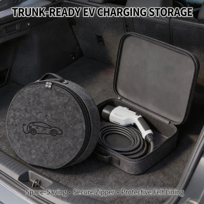 Organizador de Maletero para Vehículos Eléctricos, Bolsa de Almacenamiento para Cargador, Bolsa Portátil para Cable de Carga EV, Bolsa de Almacenamiento para Cables de Arranque de Auto