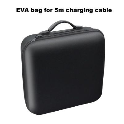 Bolsa de cable de carga de vehículo eléctrico portátil de material EVA para cargador EV de 5 m