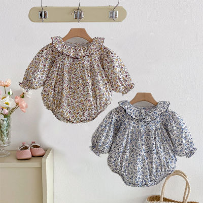 Peleles para niñas pequeñas, mono con volantes de manga larga Floral a la moda, monos para bebés recién nacidos, ropa para niñas de 0 a 24 años