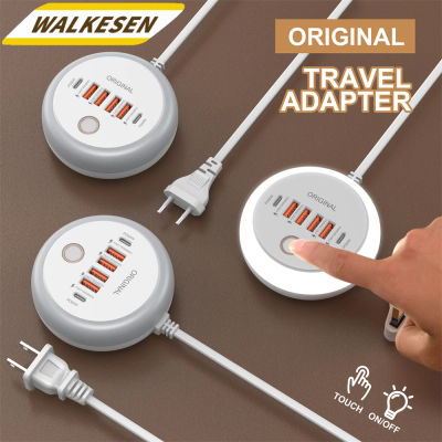 Cargador USB de 50W con múltiples puertos, toma de corriente, cargador de viaje de carga rápida para iPhone, Samsung, Xiaomi, adaptador de teléfono de carga rápida